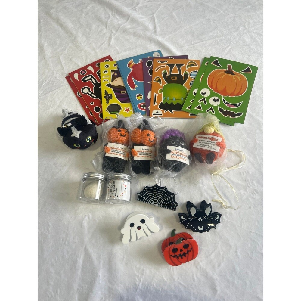 Halloween bundle - hair clips, caught ghost, positive pumpkins & more